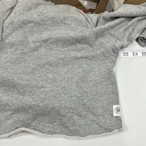 NWT Reigning Champ Lightweight Terry Cut-off Hoodie Heather Grey - Picture 5 of 7